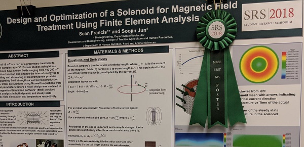 1st place at the 2018 Student Research Symposium