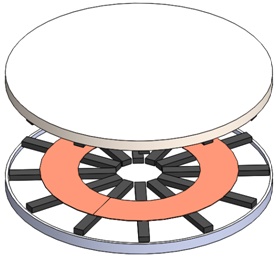 3D model of the full IPT circular charging system