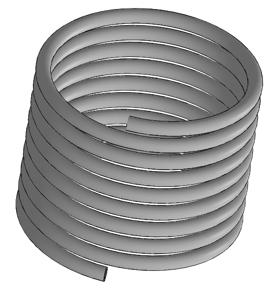 Solid coil used in the simulation