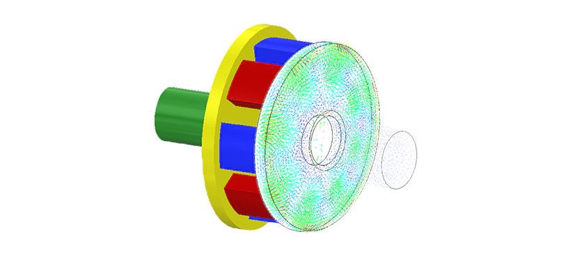 Simulation of a Disk Permanent Magnet Governor in Inventor