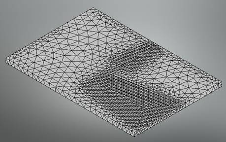 Mesh of the dipole antenna