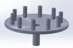 Ten Way Conical Power Combiner Simulation