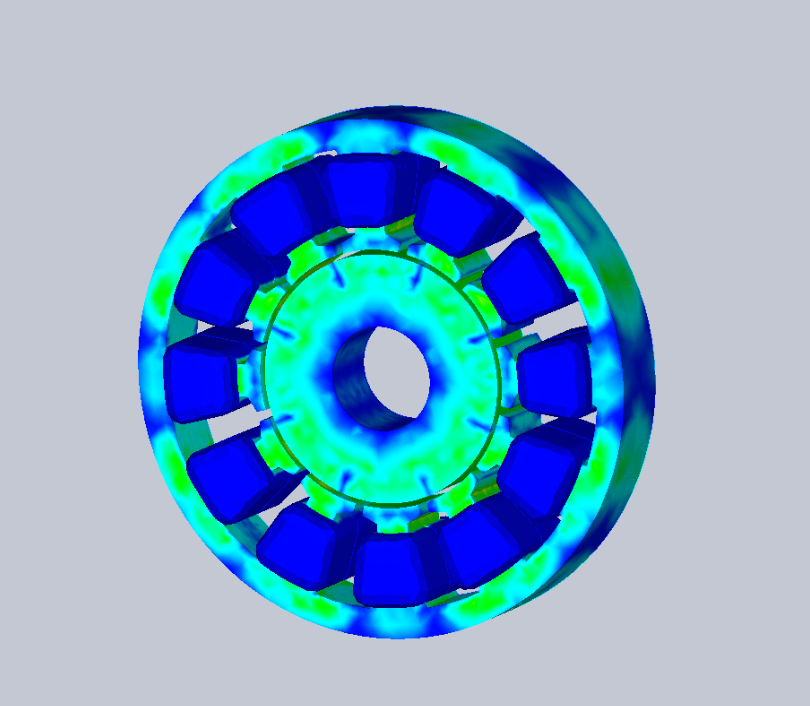 EMS for Inventor can calculate the magnetic field inside a motor and also the cogging torque