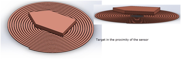 Target directly above the sensor