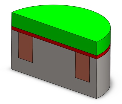 Section view of the 3D model