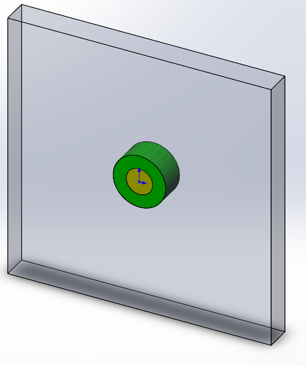 SolidWorks-Modell des dielektrischen Zylinders