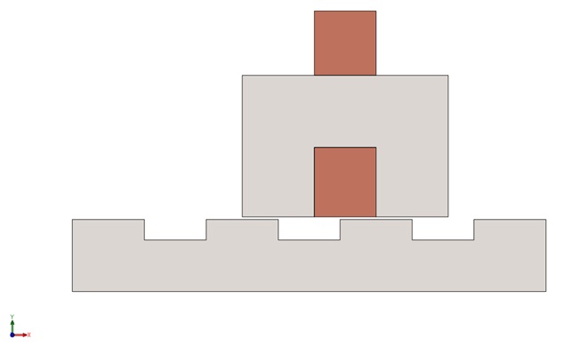 2D geometry of the linear switched reluctance motor