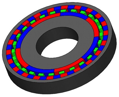 3D model of magnetic gear device