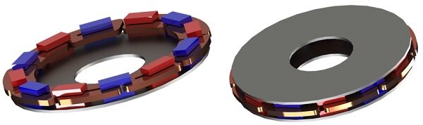 3D-Modell des simulierten Axialflussgenerators