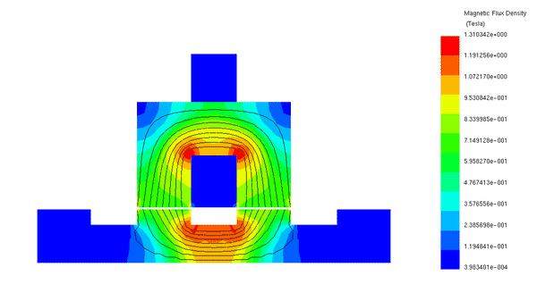 Electromagnetic Simulation of Linear Switched Reluctance Motors Inside  SOLIDWORKS