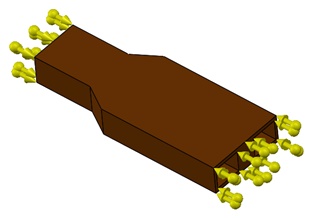 Angewandte mechanische Randbedingungen