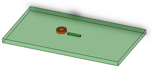 CAD model of simulated NDT example 