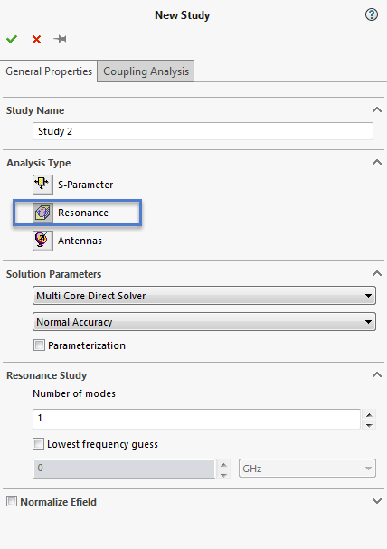 Creating a Resonance study in HFWorks