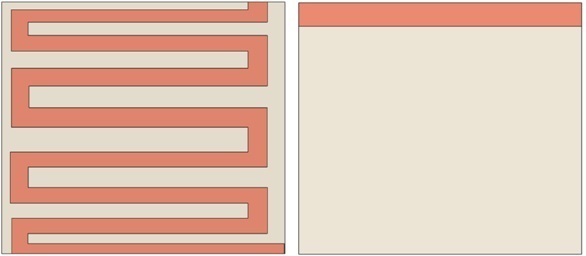 Vorder- und Unteransicht der Flachantenne.