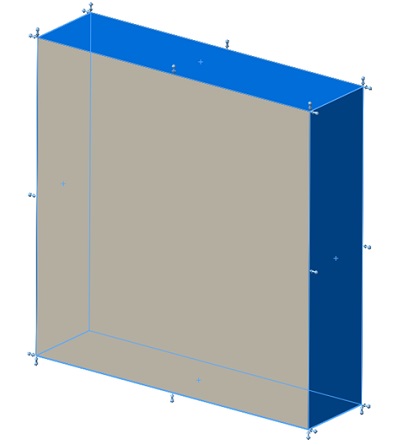 Fixed constraint applied on the model faces