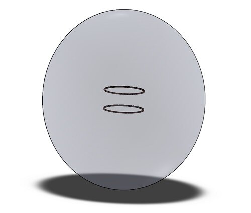 3D model: an air region enclosing the coil of Helmholtz