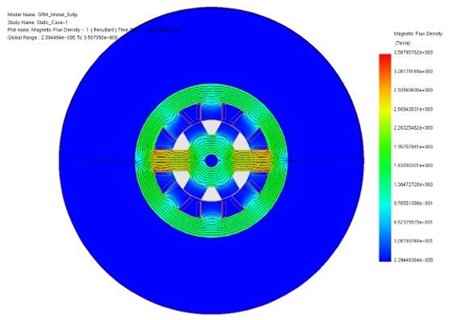 Field Distribution of the SRM Under Study, Case of Static Analysis