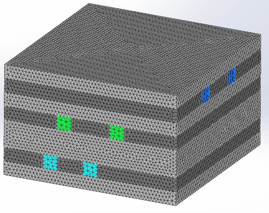 Mesh of the structure without the air region