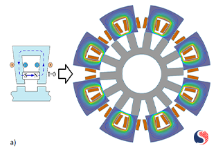 Flux Distribution of PM-Assisted Motor: without Excitation 