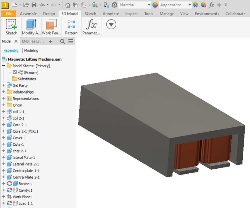 Autodesk Inventor 3D model of the Lifting Machine