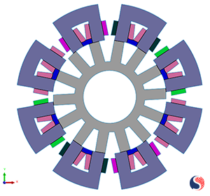 Permanent Assisted 4-Phase 16/14 SRM Motor 