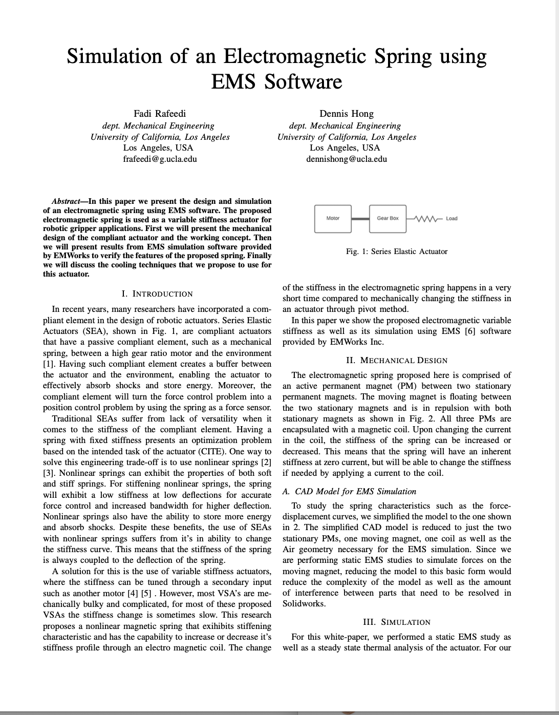 Simulation of an Electromagnetic Spring using EMS Software