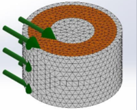 Solenoid Mesh with Arrows Indicating Electrical Current Direction [7] 