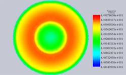 Top View of the Steady State Temperature in the Solenoid [7]