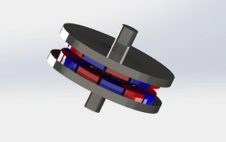 3D Simulation of Axial Flux Permanent Magnet coupling system using EMS and SOLIDWORKS Motion Coupling
