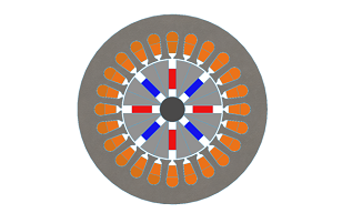 No-Load and On-Load Analyses of a 24slot/ 8pole-Spoke Type Motor using EMWORKS2D inside SOLIDWORKS