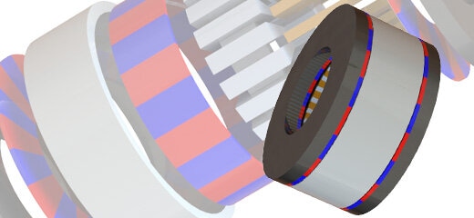 Simulation of a Combined Radial-Axial Flux Permanent Magnet Motor