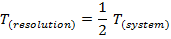 the system's resolution equation