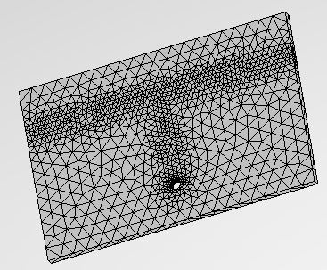 Mesh of the dipole antenna