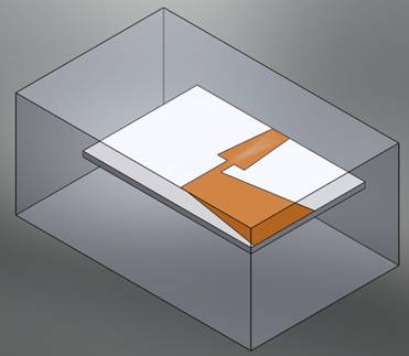 Helix-Antennenmodell (3D-SolidWorks-Ansicht)