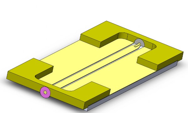 the structure's 3D view in SolidWorks