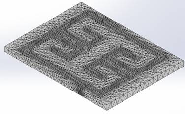 Netz des Mikrostreifenfilters