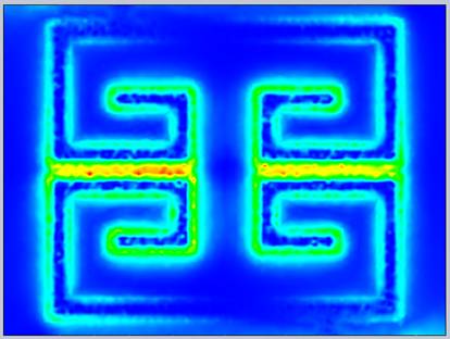 Near Electric Field distribution at 2.54 GHz 
